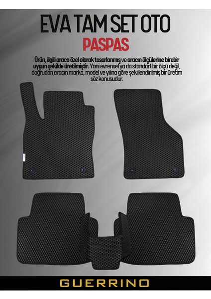 Bmw-4 SERİSİ-F36-XDRİVE-(2014-2020) Için Eva Iç Paspas Takımı (Metal Topukluk Hariç)