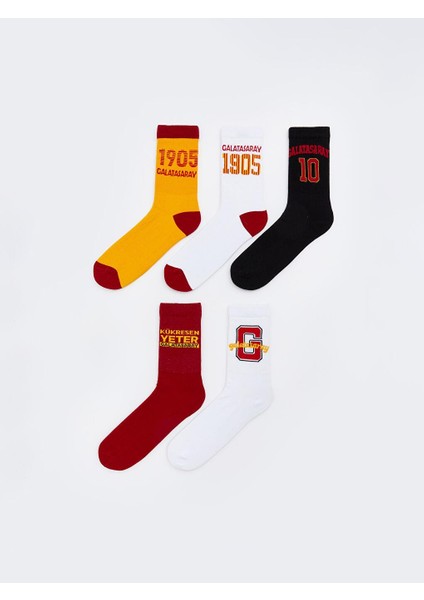Galatasaray Baskılı Erkek Soket Çorap 5'li (W5)