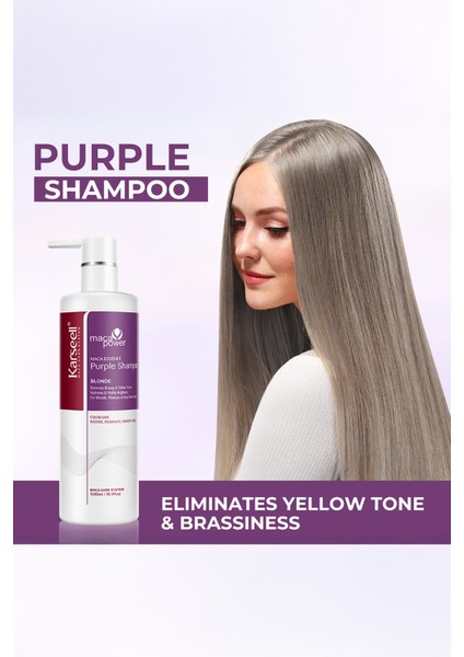 Maca Özlü Blonde Turunculaşma Karşıtı Purple Mor Şampuan 500 ml indirimleri