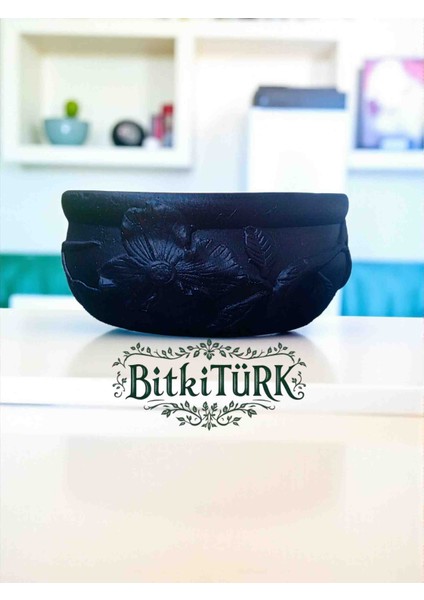 Çiçek Kabartmalı Beton Saksı Bonsai&çiçek