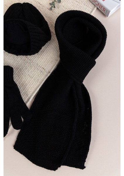 Garson Boy Erkek Çocuk 9-15 Yaş Lacivert Atkı Bere Eldiven Takımı fiyatları