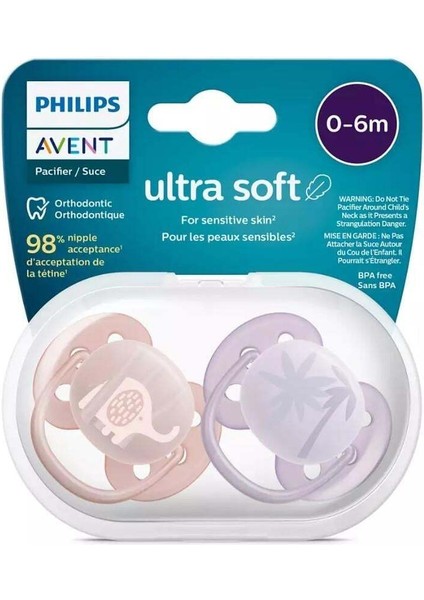 Nessiworld Philips Avent Ultra Yumuşak Emzik 0-6 Ay Kız