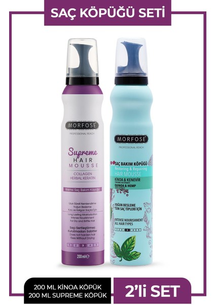 Saç Köpüğü 2 Li Set Süprem+Kinoa