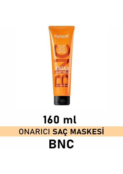 Bnc Collagen Argan Onarıcı Hasarlı Saçlar Için Saç Maskesi 160 ml