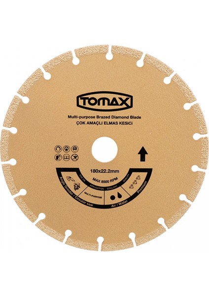 Çok Amaçlı Elmas Kesici Disk - 180X22