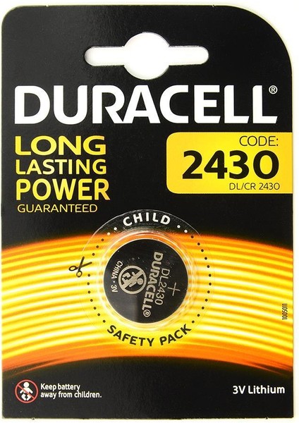 Yuvarlak Düğme Pil 2430 3 Volt