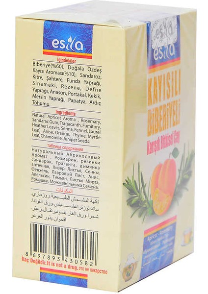 Kayısılı Biberiyeli Karışık Sel Çay 45 Süzen Poşet modelleri