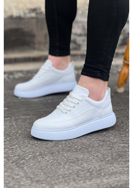 Beyaz Ortopedik Taban Erkek Casual Ayakkabı