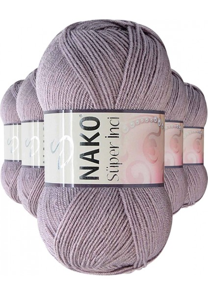 5 Adet Süper Inci El Örgü Ipi 100 gr Üzüm Suyu 10155