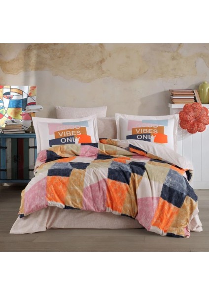 Çift Kişilik Poplin Nev Bermuda Oranj