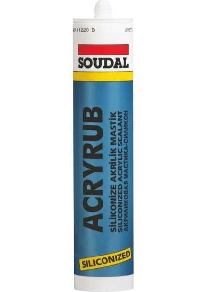 Soudal Acryrub Silikonize Mastik 310 ml Siyah