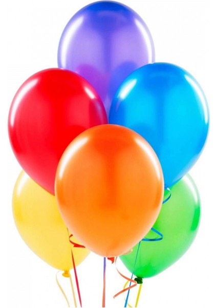 Karışık Renkli Metalik Süsleme ve Parti Balonu 12 Inch 40 Adet fırsatları