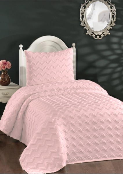 Zikzak Desen 2 Parça Tek Kişilik Yatak Örtüsü