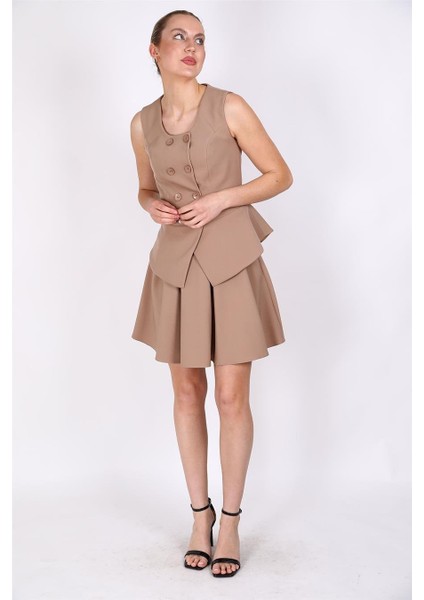 Aller Yelek & Kısa Kloş Etek Takım-Taş modelleri