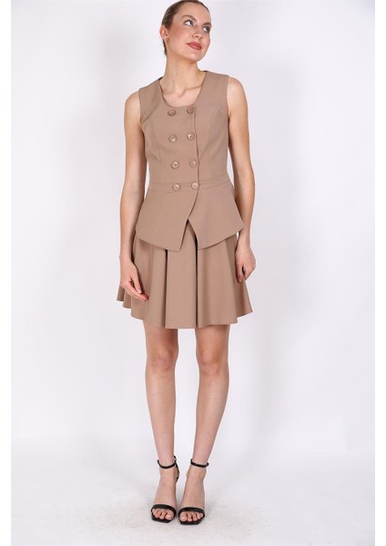 Aller Yelek & Kısa Kloş Etek Takım-Taş fırsatları