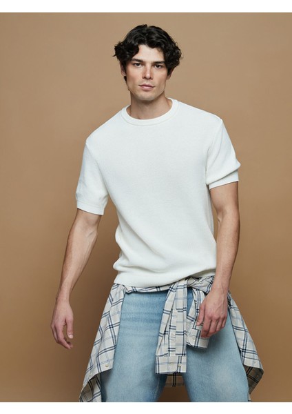 Yeni Sezon Bisiklet Yaka Kısa Kollu Erkek Triko Kazak