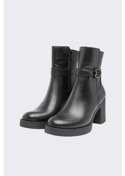 Hakiki Deri Kalın Topuk Kadın Bot fiyatları