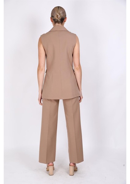 Blazer Yelek & Bol Paça Pantolon-Taş fiyatları