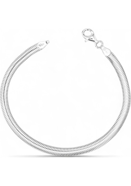 925 Ayar Gümüş Balık Sırtı Italyan Gümüş Bileklik