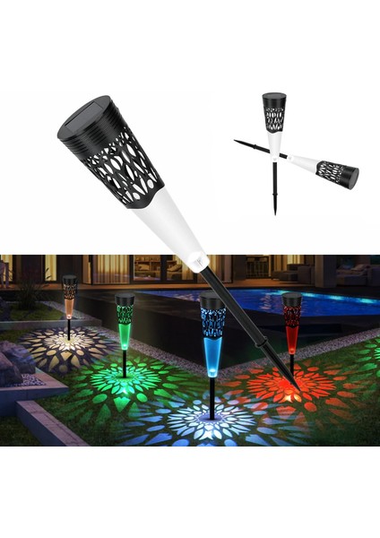 Mighty 6 Li Paket Rgb Çok Renkli Güneş Yolu Güneş Enerjili Bahçe Aydınlatma Solar Bahçe Süsü