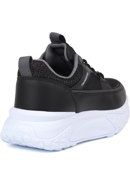 Kadın Kalın Tabanlı Siyah Füme Parlak Sneaker Spor Ayakkabı – Rahat, Şık ve Günlük Kullanıma Uygun indirimleri