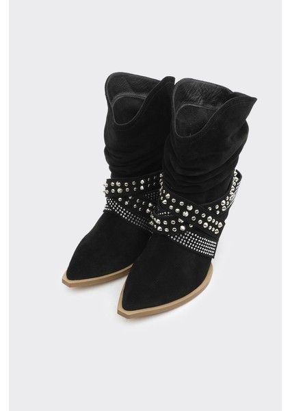 Zımba Aksesuarlı Hakiki Deri Kadın Bot fiyatları