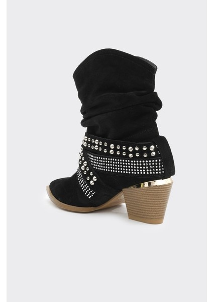 Zımba Aksesuarlı Hakiki Deri Kadın Bot modelleri