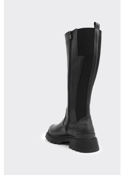 Hakiki Deri Kısa Topuklu Fermuarlı Kadın Çizme modelleri