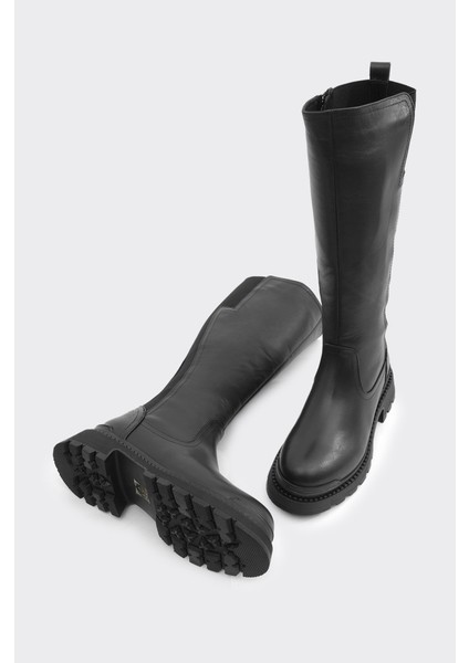 Hakiki Deri Kısa Topuklu Fermuarlı Kadın Çizme fırsatları