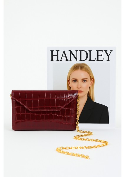 Lüks Kroko Desenli Zincir Askılı Çift Gözlü Omuz Çantası fiyatları
