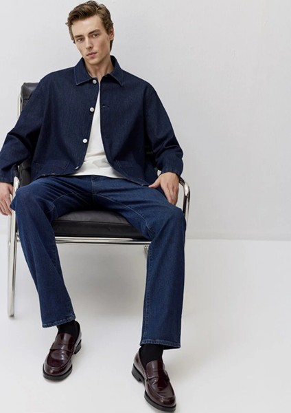 Erkek Çift Cep Gömlek Dark Indıgo 0211651-85481