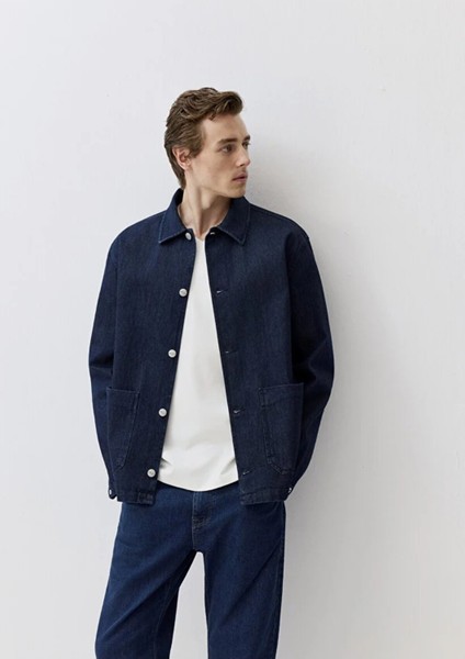 Erkek Çift Cep Gömlek Dark Indıgo 0211651-85481 fiyatları
