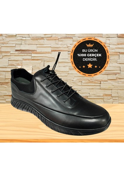 AF-1987.01 Hakiki Deri Ithal Taban Ortopedik Casual Ayakkabı