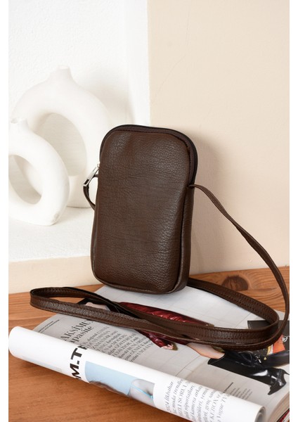 Lüks Günlük Telefonluk Anahtarlık Omuz Çantası Yumuşak Deri