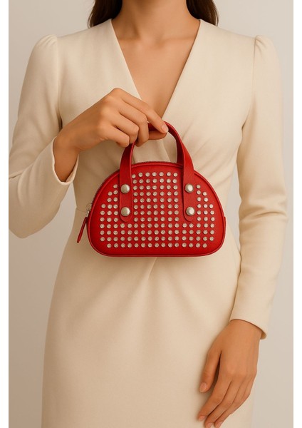 Lüks Mini Elmas Taş Işlemeli El ve Omuz Çantası fiyatları