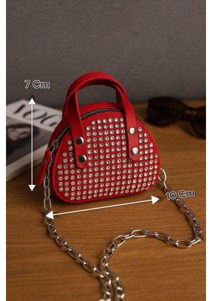 Lüks Mini Elmas Taş Işlemeli El ve Omuz Çantası modelleri