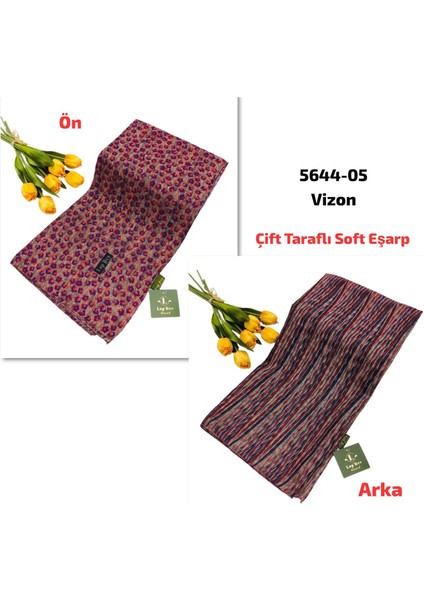 5644 Lop'res Çift Taraflı Soft Eşarp