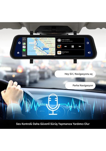 X4 Dikiz Aynalı Carplay Apple Android Uyumlu 9.6 Inç 2k Görüntü Arka/ön Görüş Kameralı Araç Ekranı modelleri