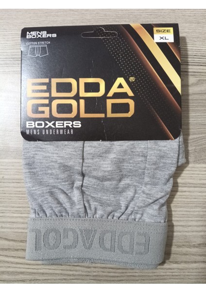 Gold Penye Kumaş Likralı Erkek Boxer - Gri - x Large - 2li fiyatları