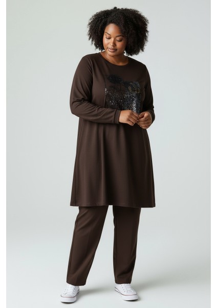 Kadın Önü Taş Detaylı Kol Ağzı Lastikli Battal Beden Tunik modelleri