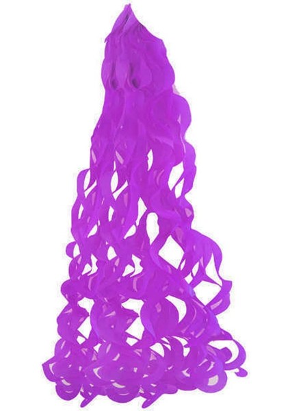 Pelur Kağıttan Süs Sarkık Fon Süsü Mor Balon Süsü 1 Metre