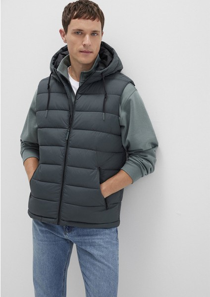 Kapüşonlu Yeşil Şişme Yelek 0110604-71598 fiyatları