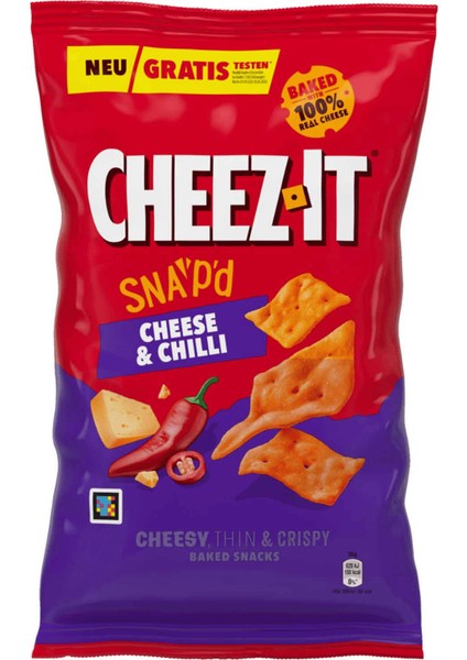 Snap'd Cheese & Chilli Baked Snacks 120G