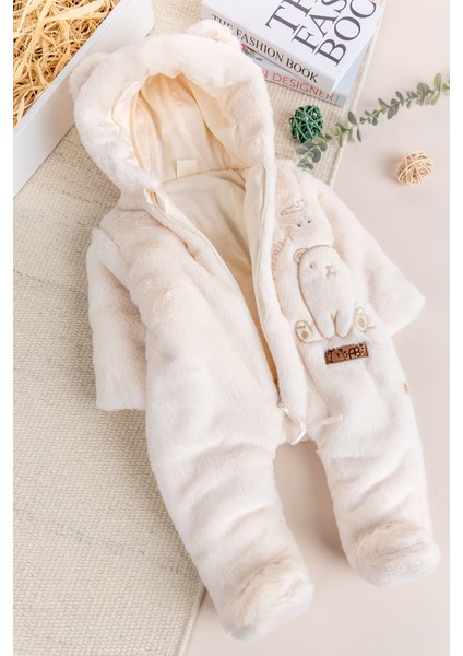 Premium Kalite Peluş Pamuk Penye Astarlı Ayıcık Fiğürlü Kışlık Kız-Erkek Bebek Tulum fiyatları