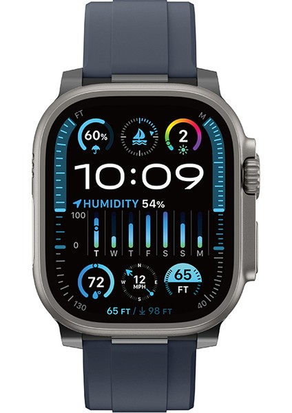 Watch 42MM Uyumlu Amazingthing Titan Chrono Silikon Kordon Strap Kayış Lacivert fiyatları