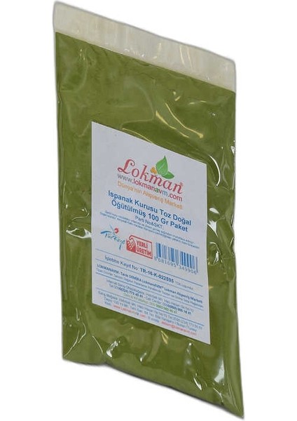 Ispanak Kurusu Toz Doğal Öğütülmüş 100 gr Paket fiyatları