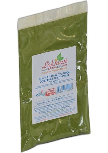 Ispanak Kurusu Toz Doğal Öğütülmüş 100 gr Paket modelleri