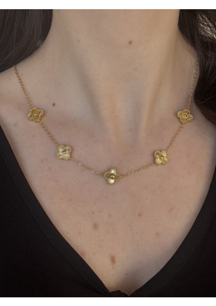 Gold Yonca Dizisi Kolye fiyatları