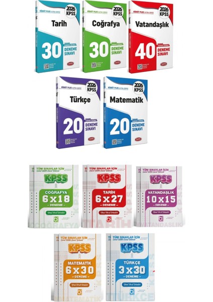 2026 Kpss Genel Yetenek Genel Kültür Deneme Seti 10 Kitap Data ve