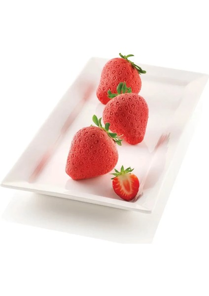 Silikon Pasta & Kek Kalıbı Fragole E Panna 3D Çilek Pfragole E Panna Ø59MM H61MMP